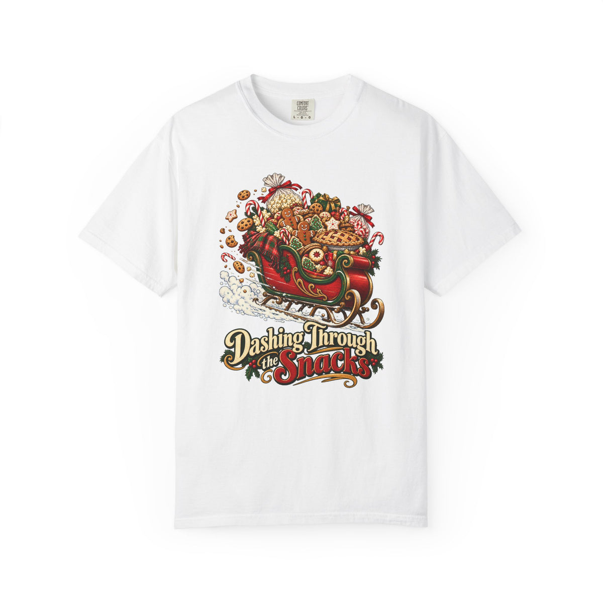 Dashing Through the Snacks T-Shirt – White