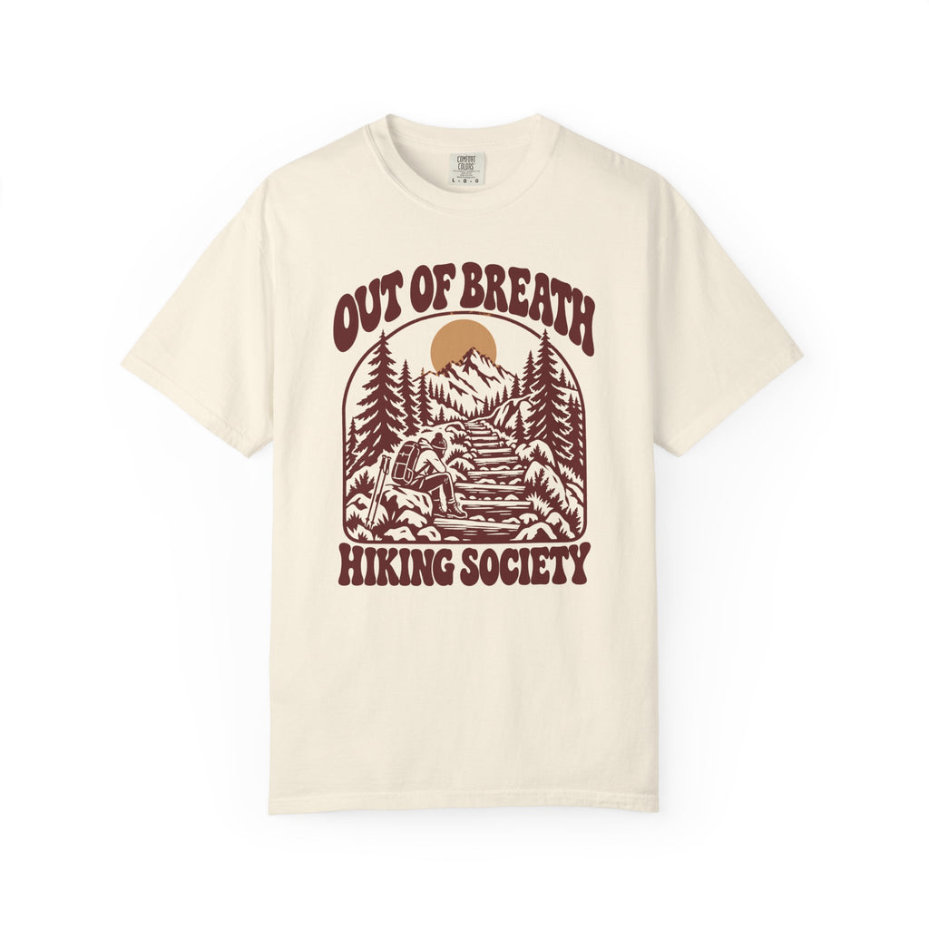 Out of Breath Hiking Society Log Steps T-Shirt