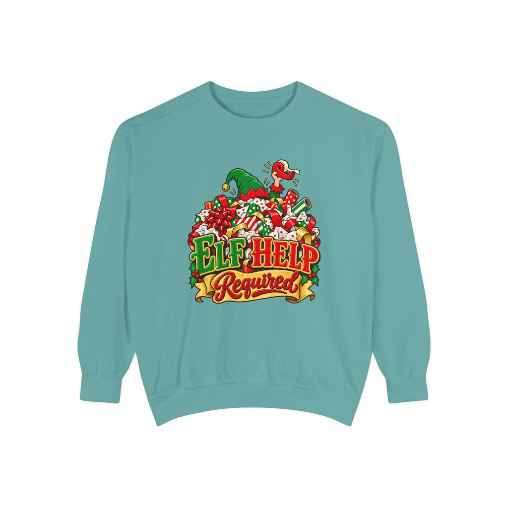 Elf Help Required Sweatshirt – Seafoam