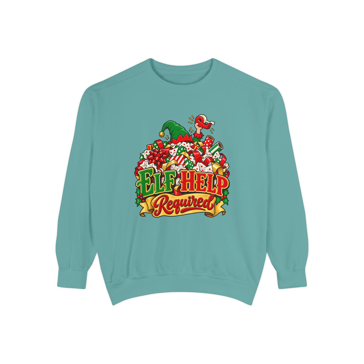 Elf Help Required Sweatshirt – Seafoam