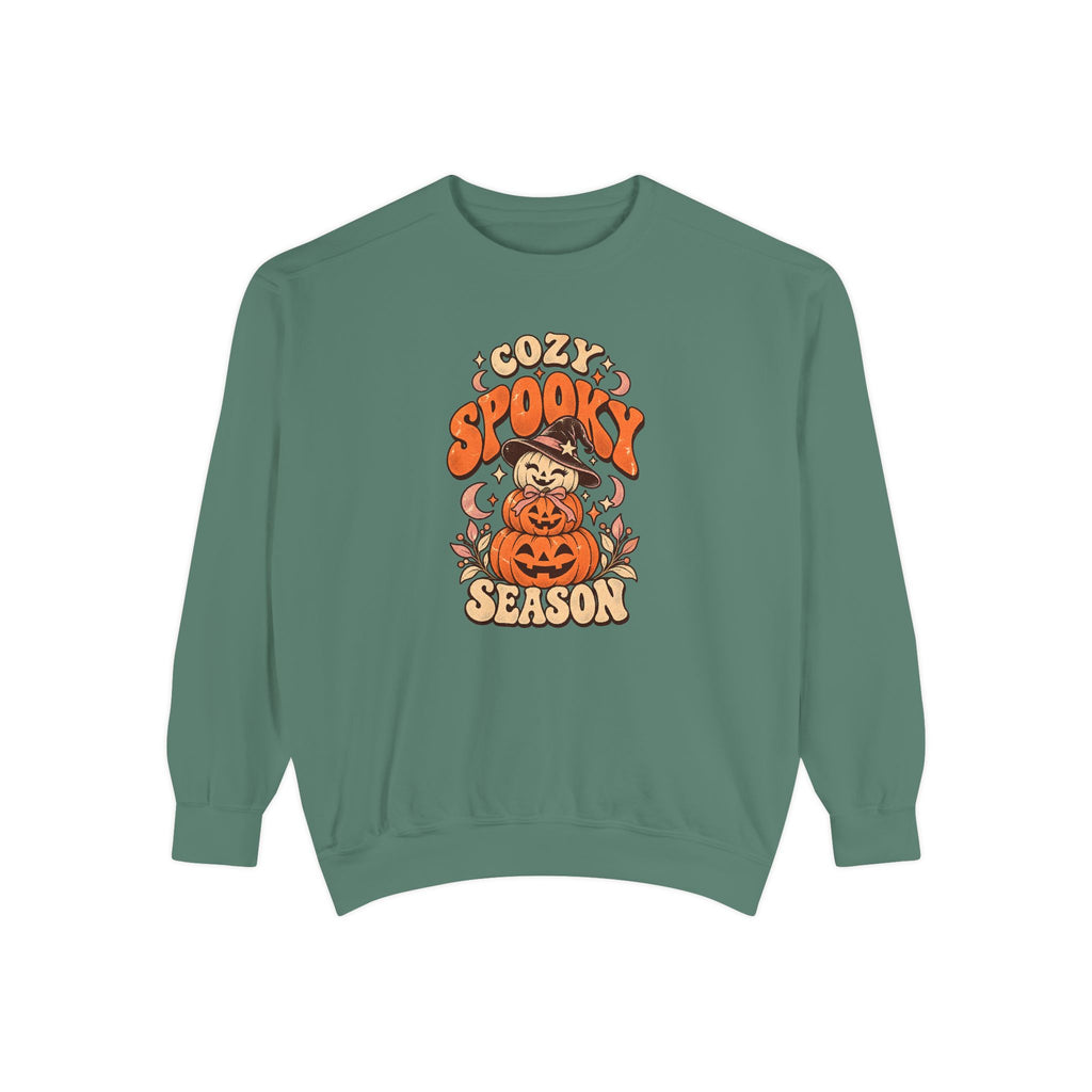 Cozy Spooky Season Sweatshirt – Light Green