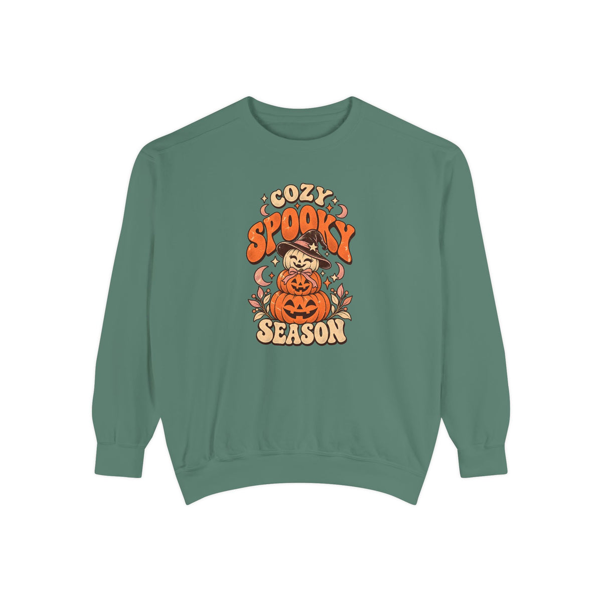 Cozy Spooky Season Sweatshirt – Light Green