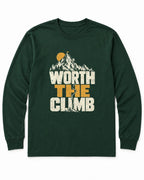 Worth the Climb Summit Flag Long Sleeve Shirt