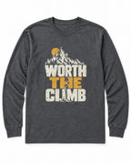 Worth the Climb Summit Flag Long Sleeve Shirt
