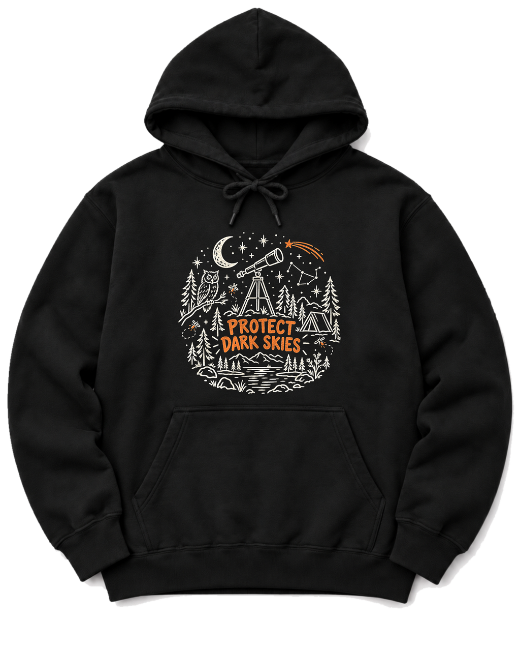 Protect Dark Skies Hoodie - Black