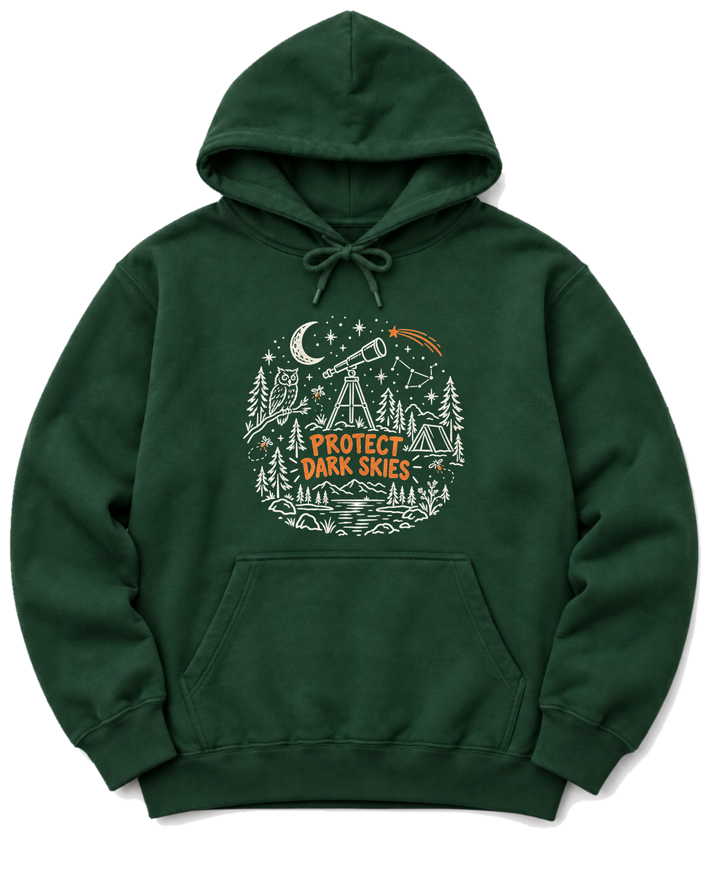 Protect Dark Skies Hoodie - Forest Green