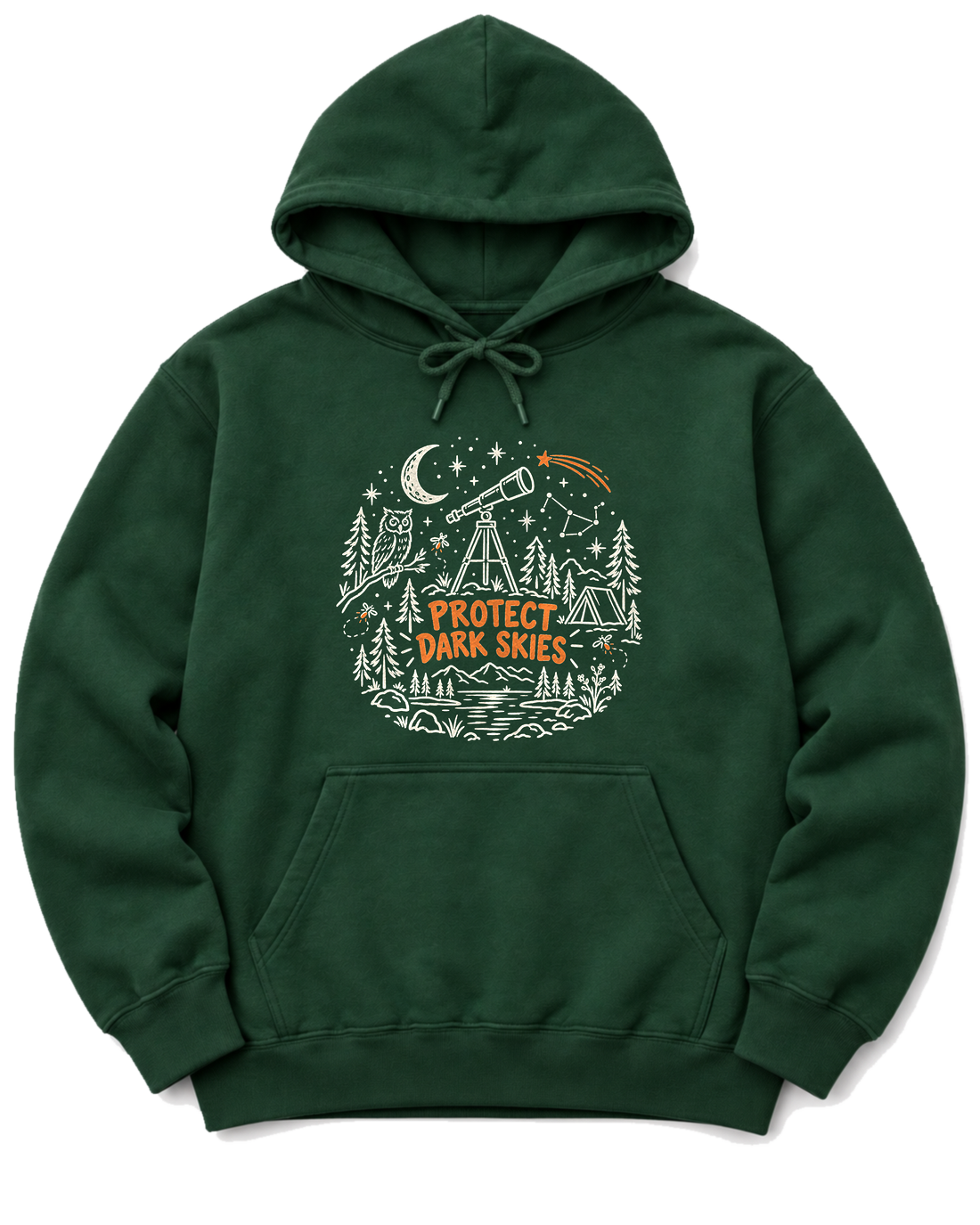 Protect Dark Skies Hoodie - Forest Green