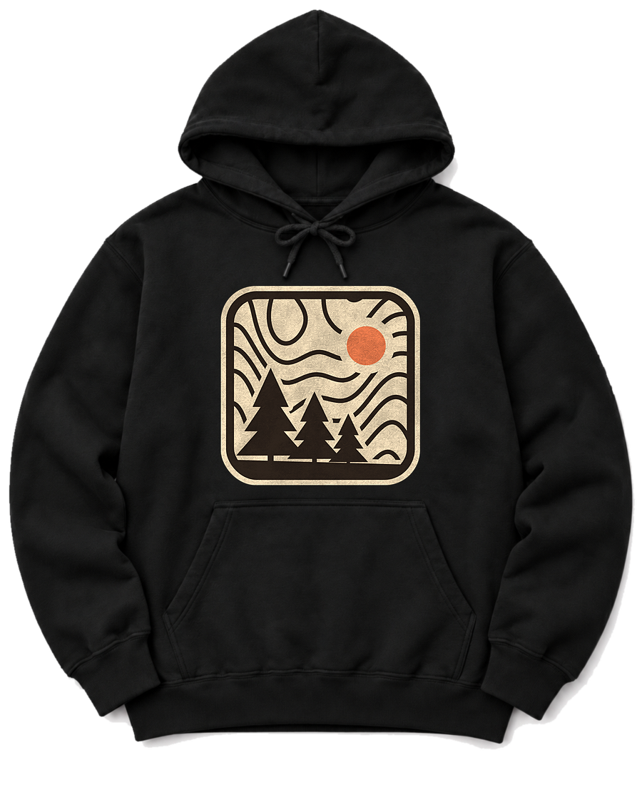 Topo Pines Hoodie - Black
