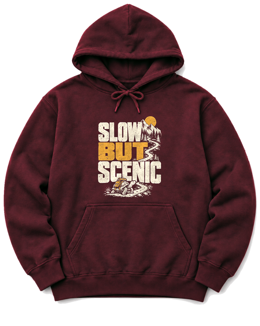 Slow but Scenic Hoodie - Maroon