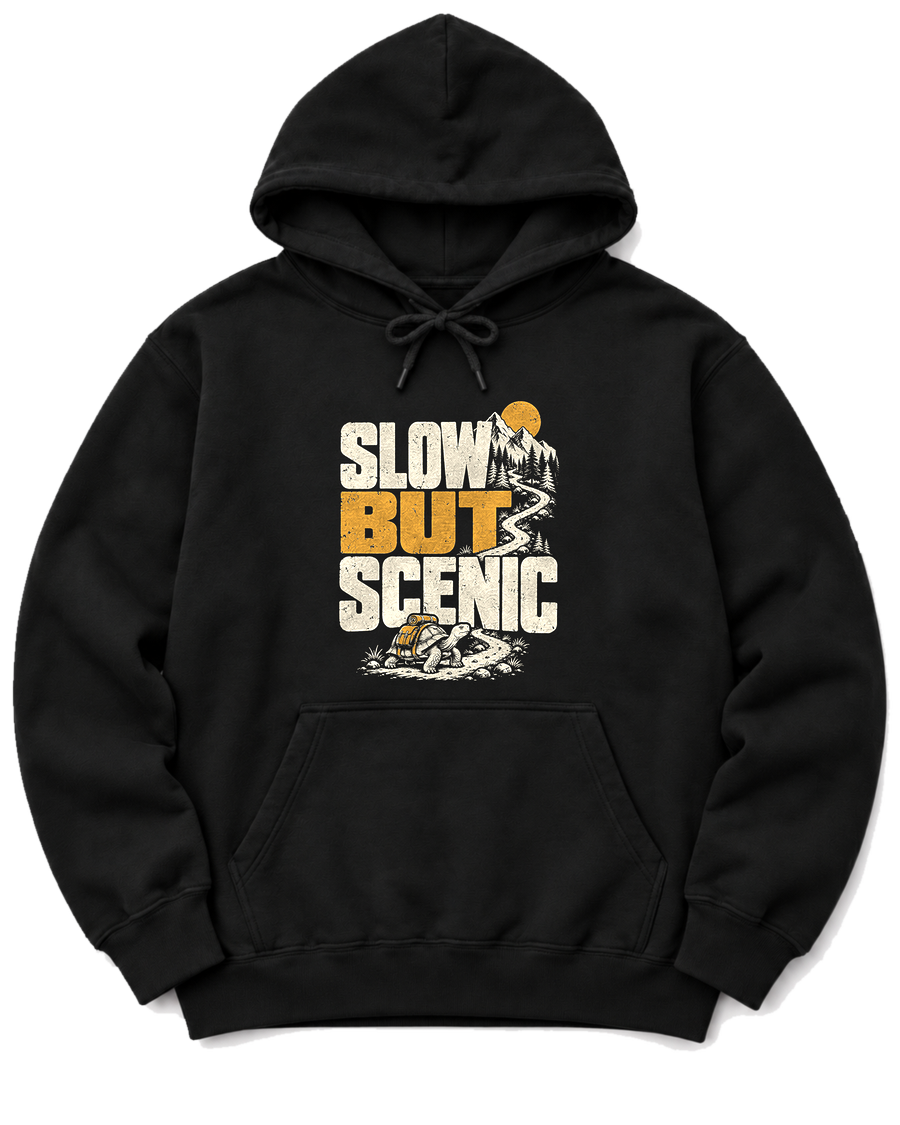 Slow but Scenic Hoodie - Black