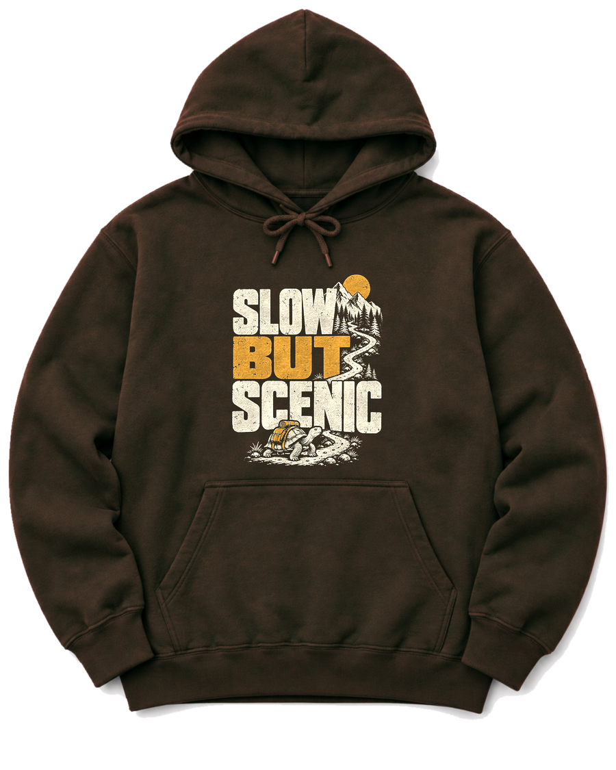 Slow but Scenic Hoodie - Dark Chocolate