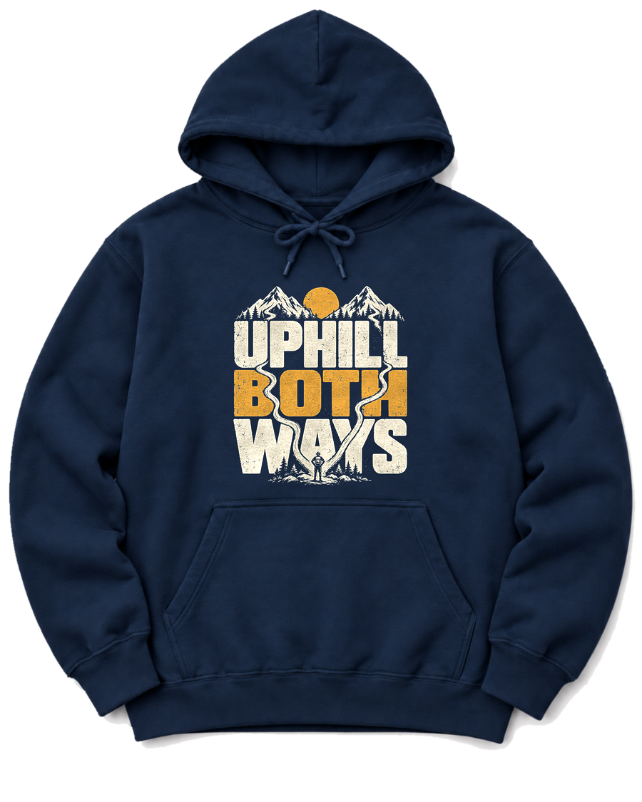 Uphill Both Ways Hoodie - Navy