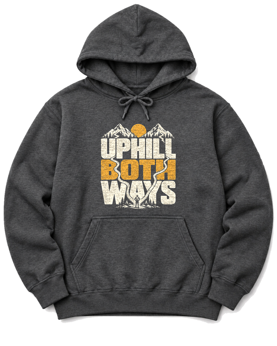 Uphill Both Ways Hoodie - Dark Heather