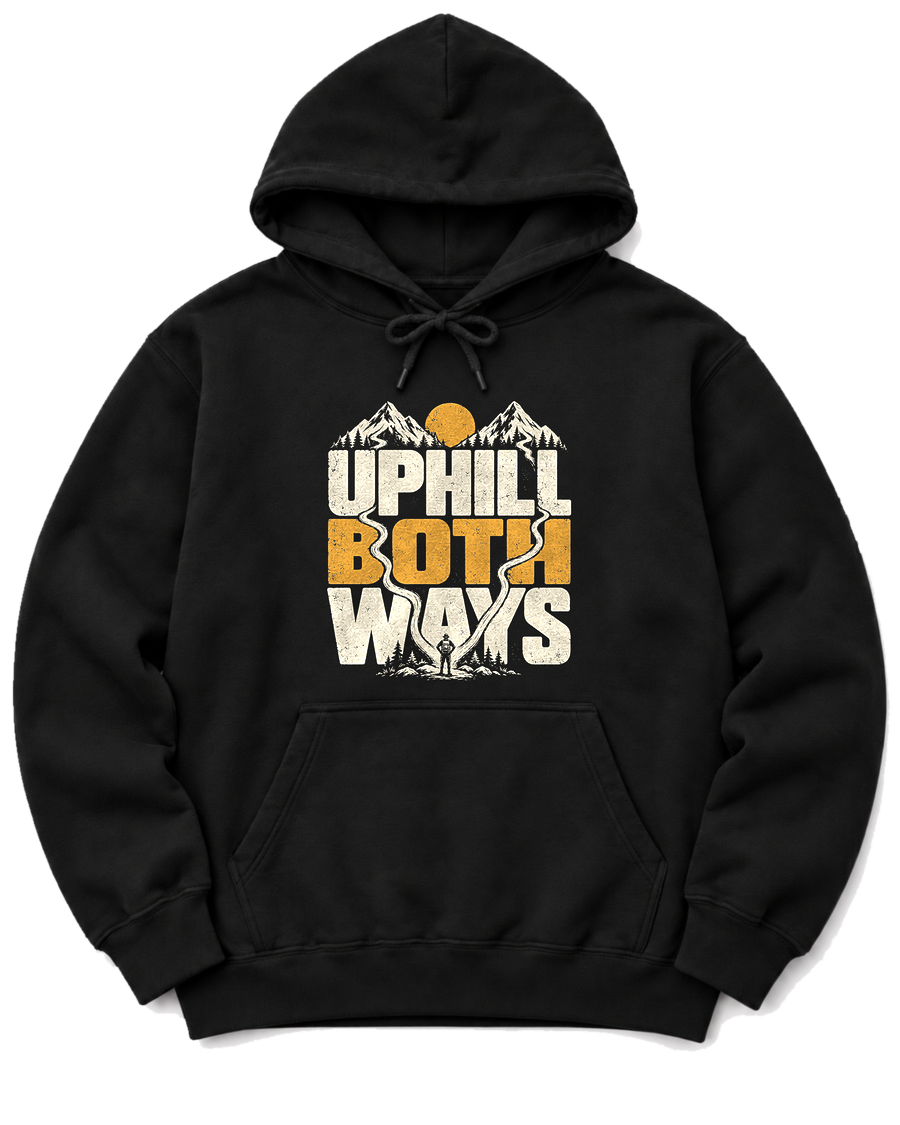 Uphill Both Ways Hoodie - Black