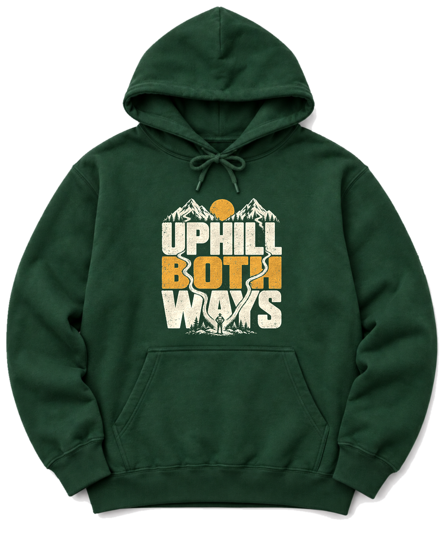 Uphill Both Ways Hoodie - Forest Green