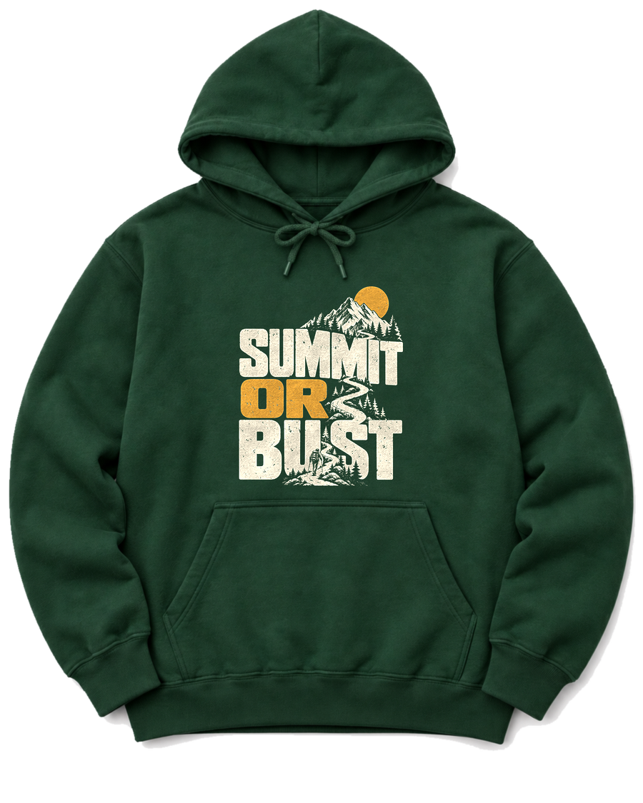 Summit or Bust Hoodie - Forest Green