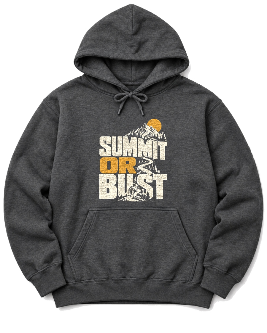Summit or Bust Hoodie - Dark Heather