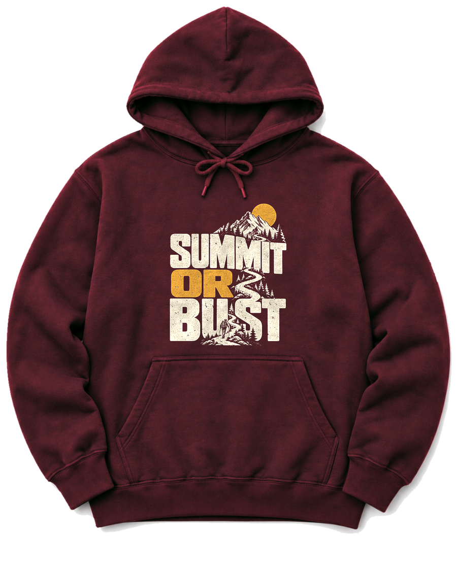 Summit or Bust Hoodie - Maroon