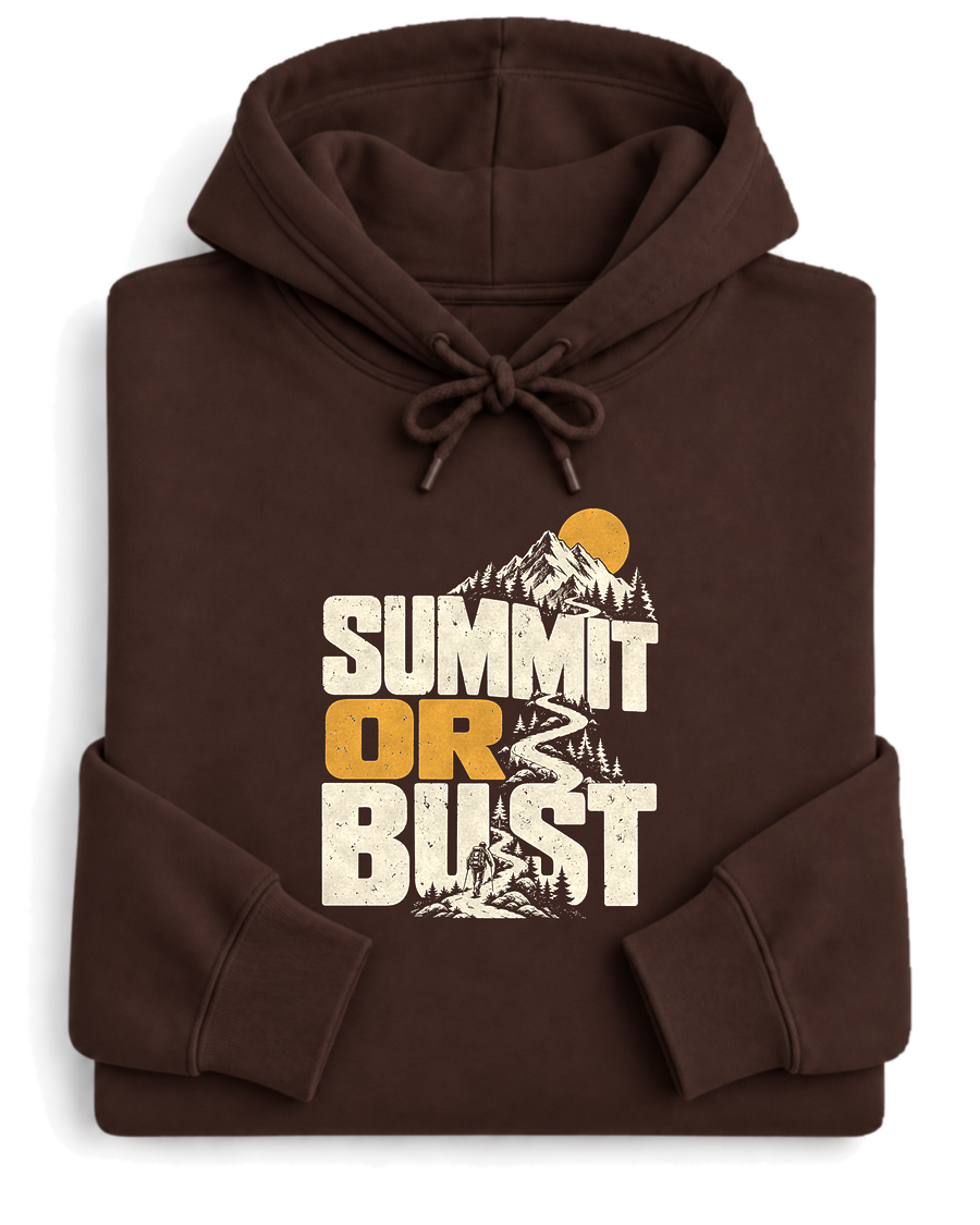 Summit or Bust Hoodie - Dark Chocolate