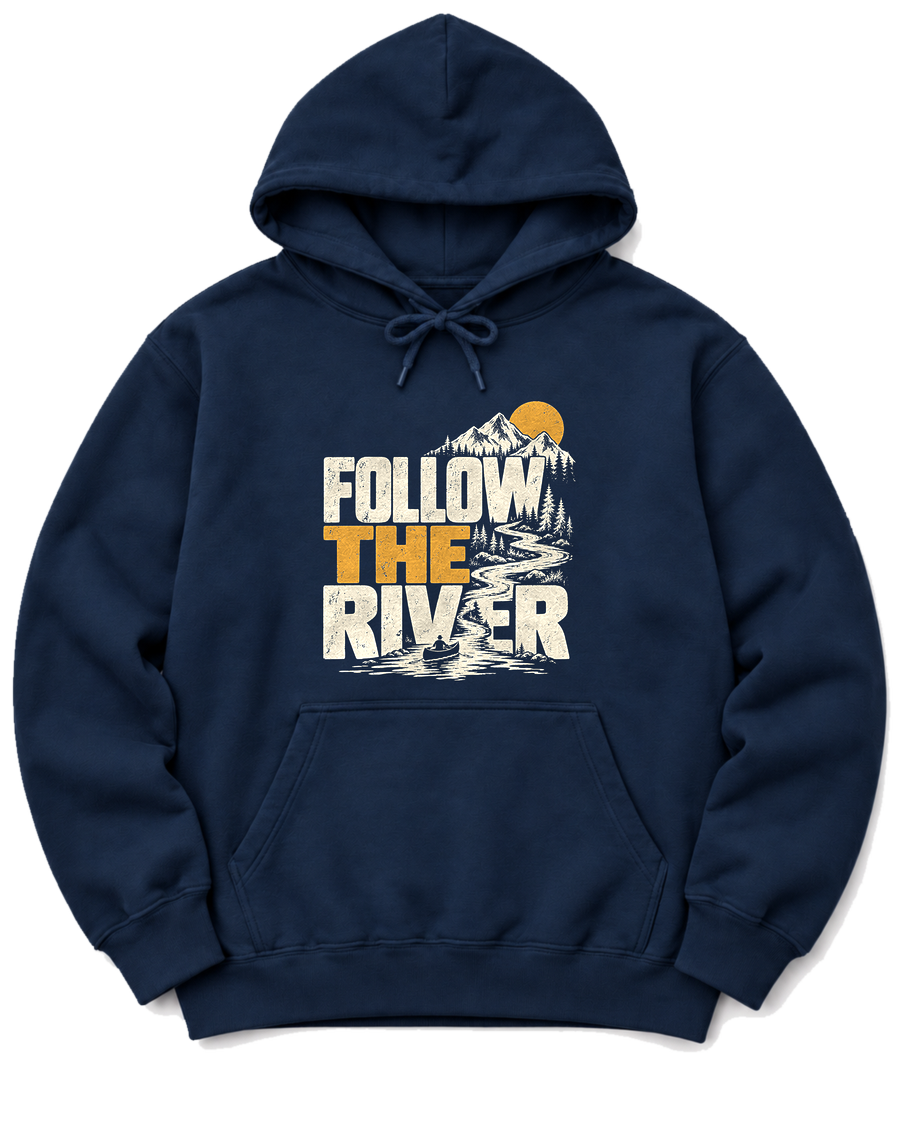 Follow the River Hoodie - Navy