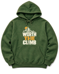 Worth the Climb Summit Flag Hoodie - Military Green