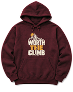 Worth the Climb Summit Flag Hoodie - Maroon