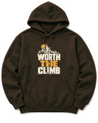 Worth the Climb Summit Flag Hoodie - Dark Chocolate