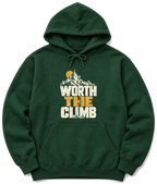 Worth the Climb Summit Flag Hoodie - Forest Green