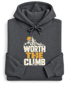 Worth the Climb Summit Flag Hoodie - Dark Heather