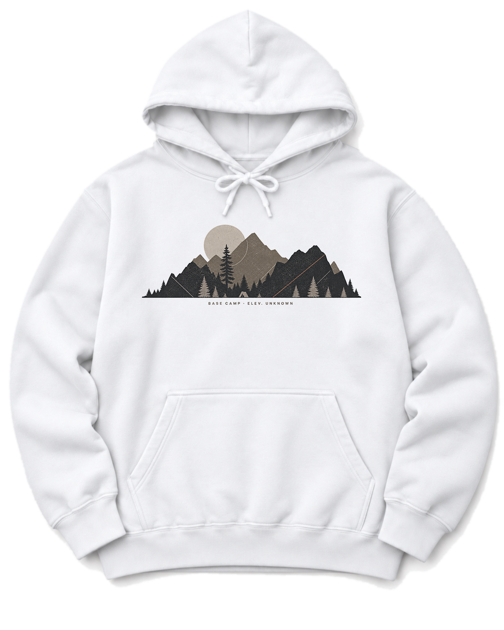 Base Camp Moon Hoodie - White