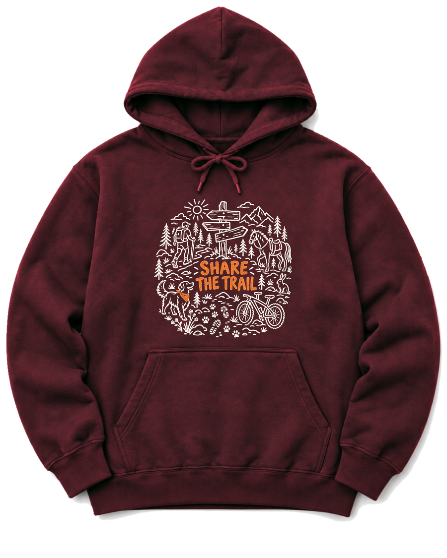 Share the Trail Hoodie - Maroon