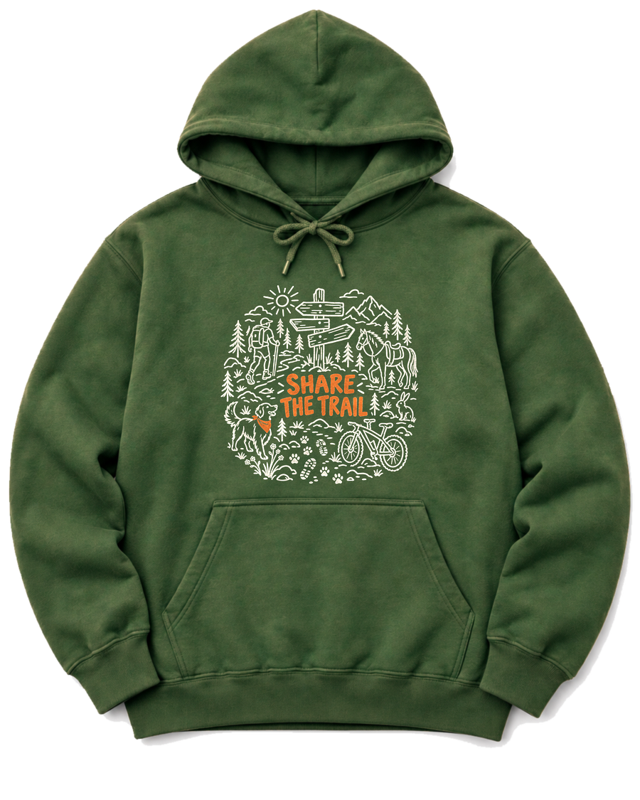 Share the Trail Hoodie - Military Green