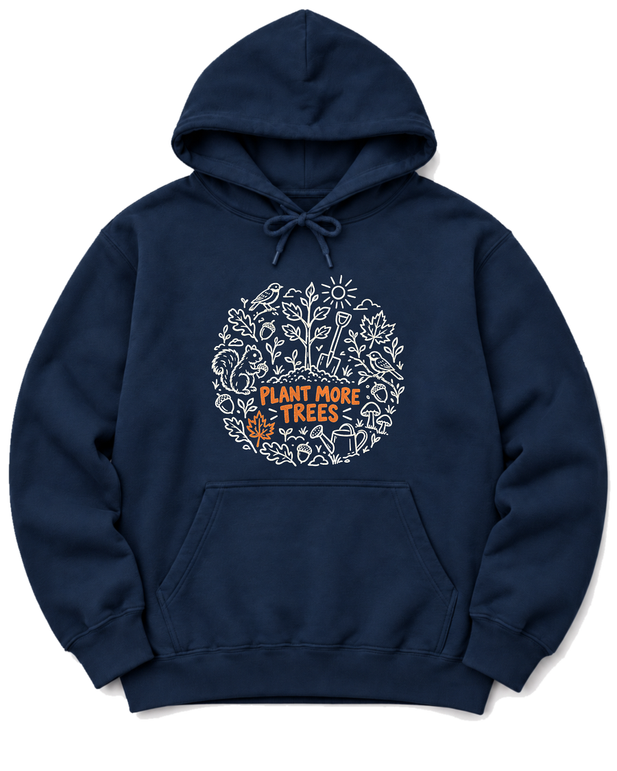 Plant More Trees Hoodie - Navy