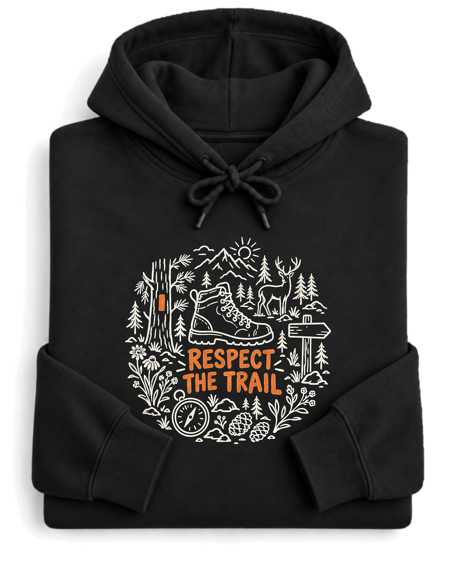 Respect the Trail Hoodie - Black