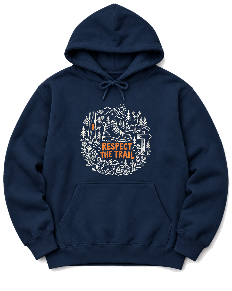 Respect the Trail Hoodie - Navy