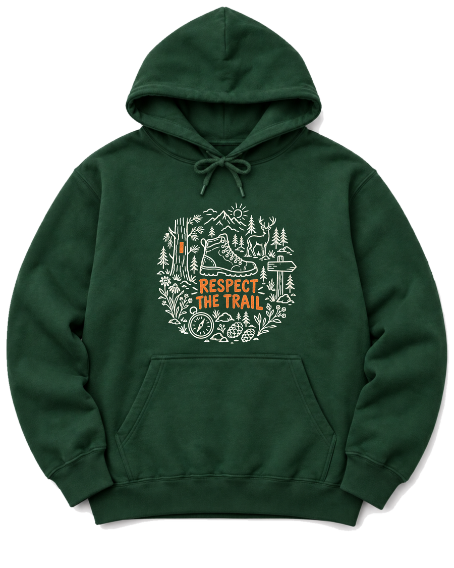 Respect the Trail Hoodie - Forest Green