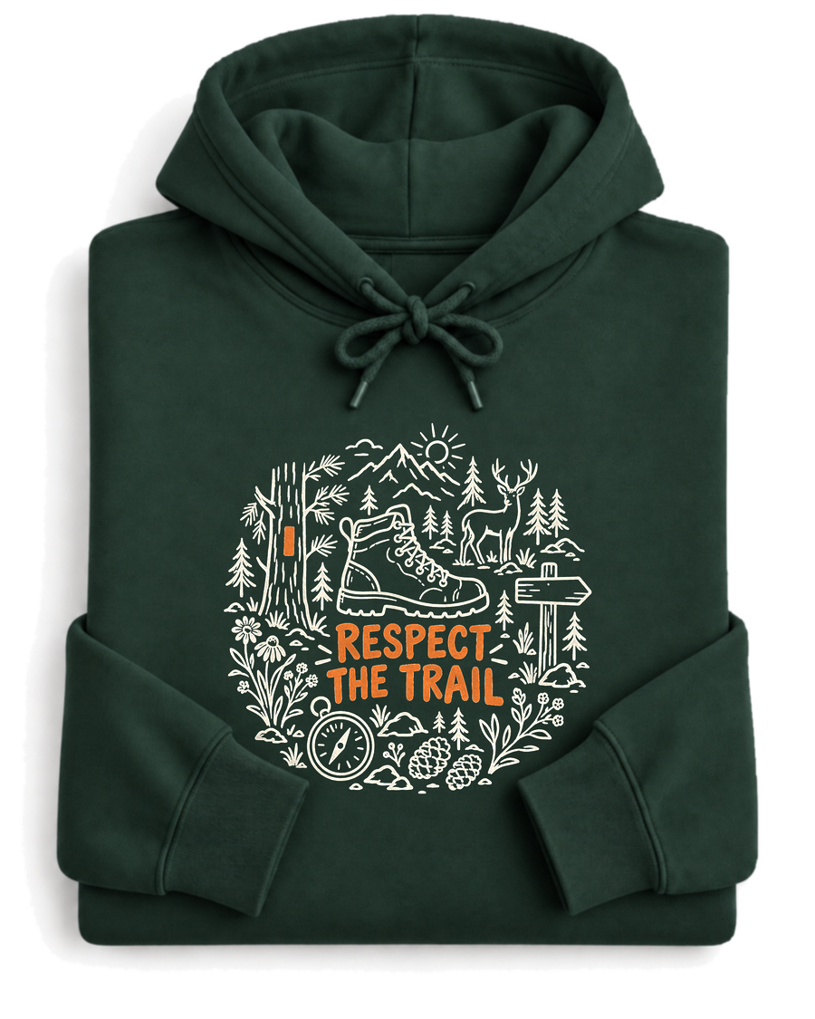 Respect the Trail Hoodie - Forest Green