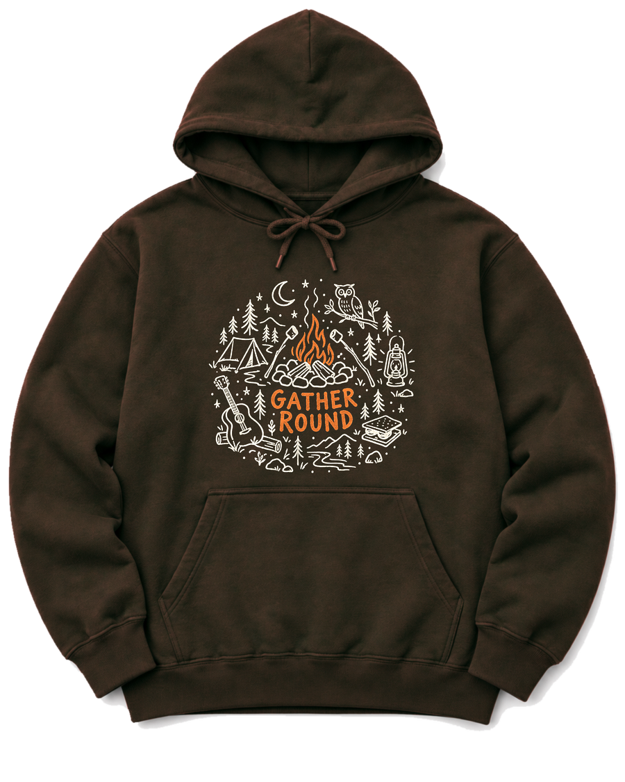 Gather Round Hoodie - Dark Chocolate
