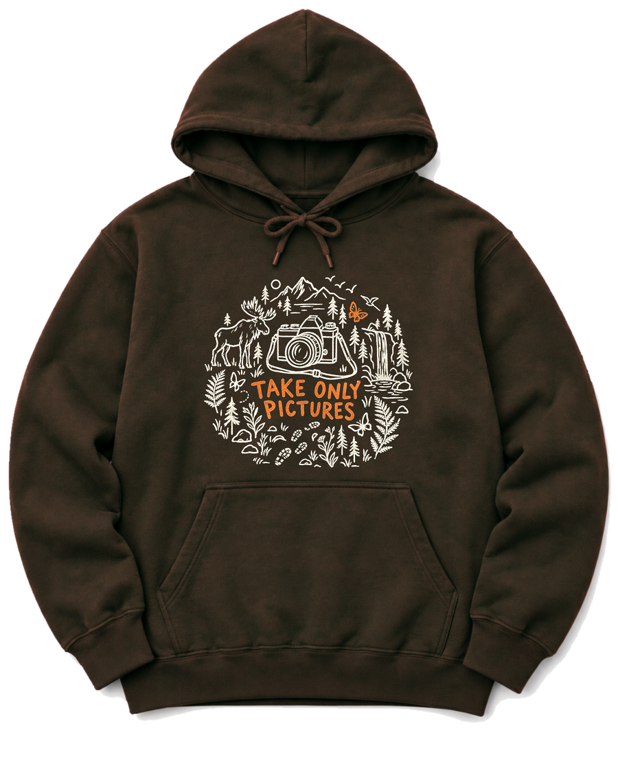 Take Only Pictures Hoodie - Dark Chocolate