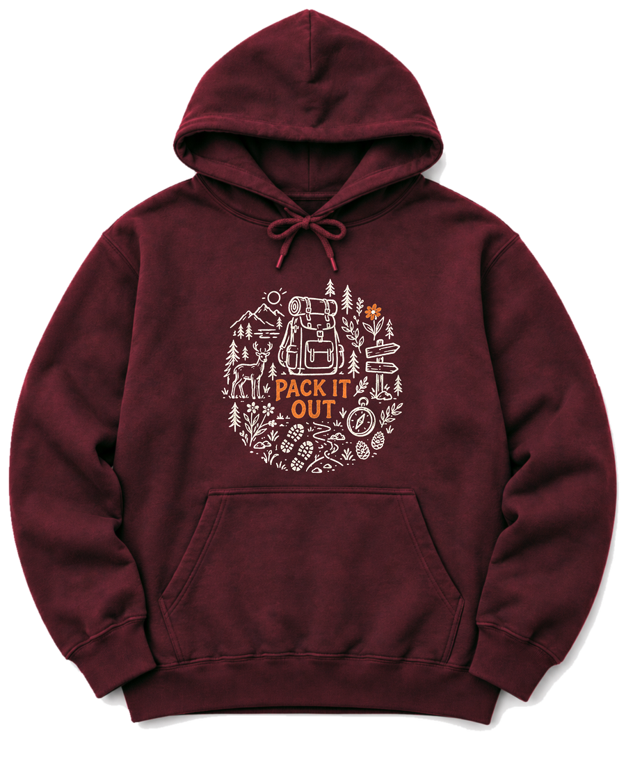 Pack It Out Hoodie - Maroon