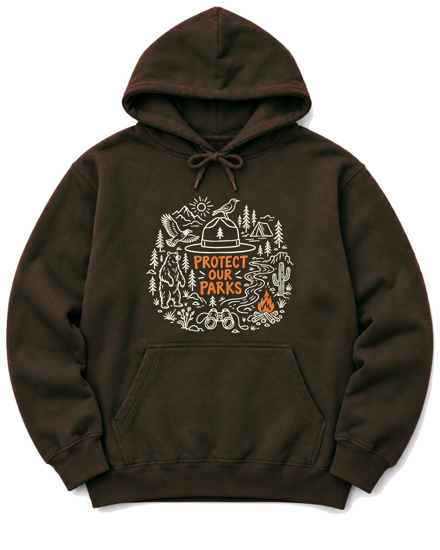 Protect Our Parks Hoodie - Dark Chocolate