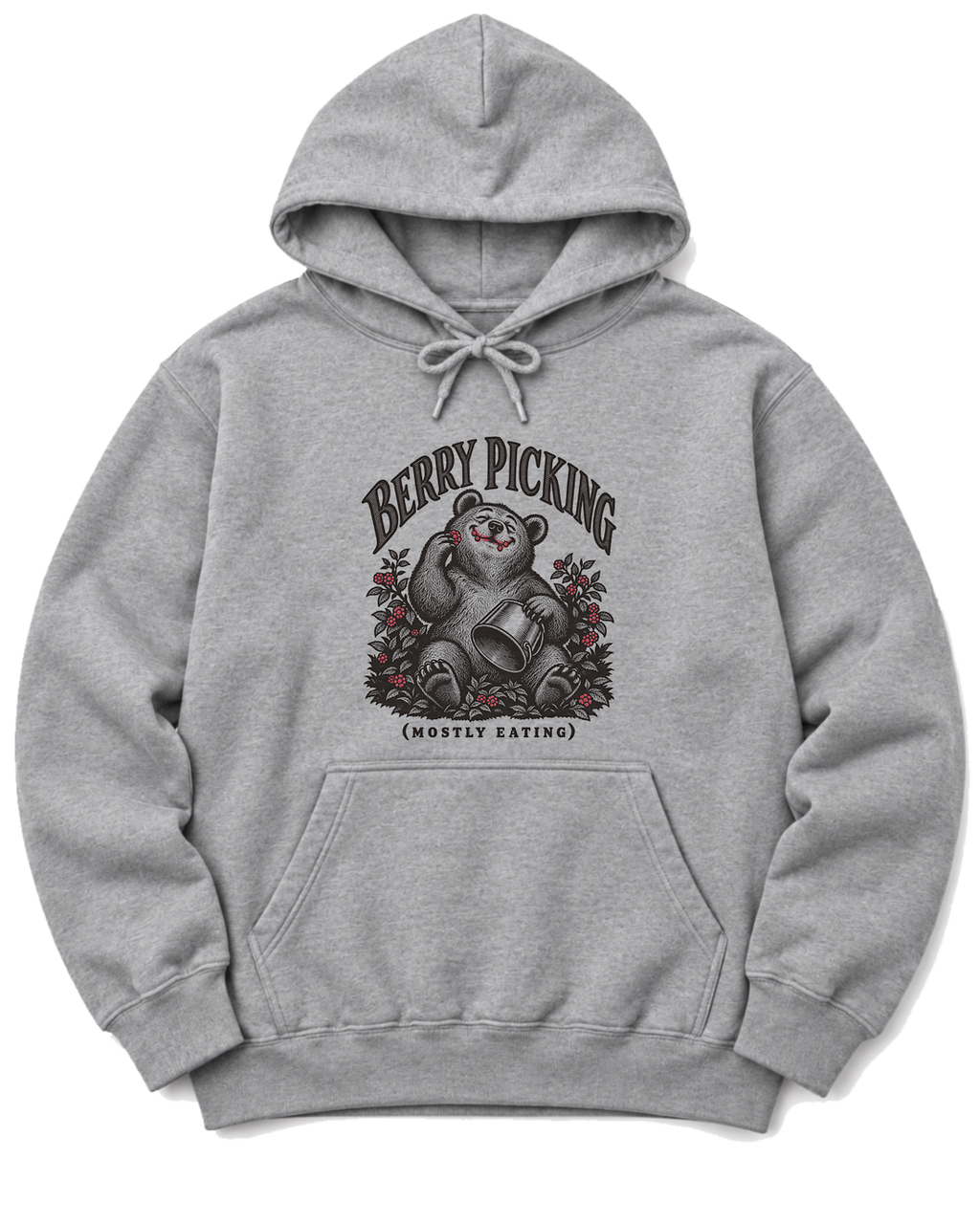 Berry Picking (Mostly Eating) Hoodie - Sport Grey
