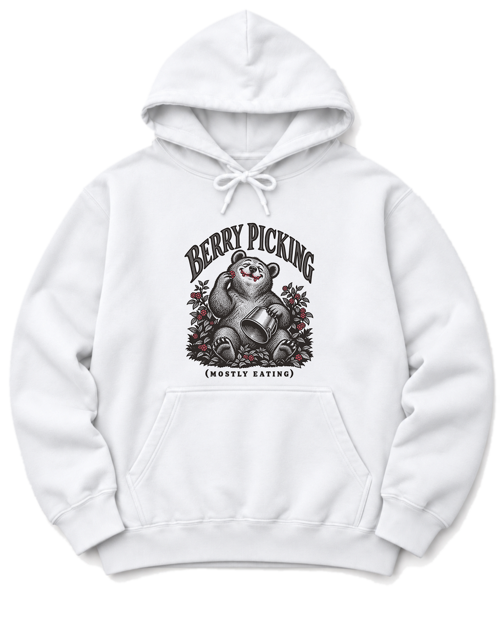 Berry Picking (Mostly Eating) Hoodie - White
