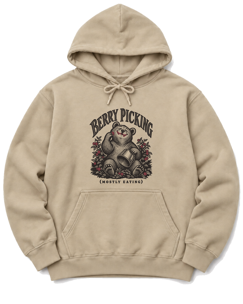 Berry Picking (Mostly Eating) Hoodie - Sand