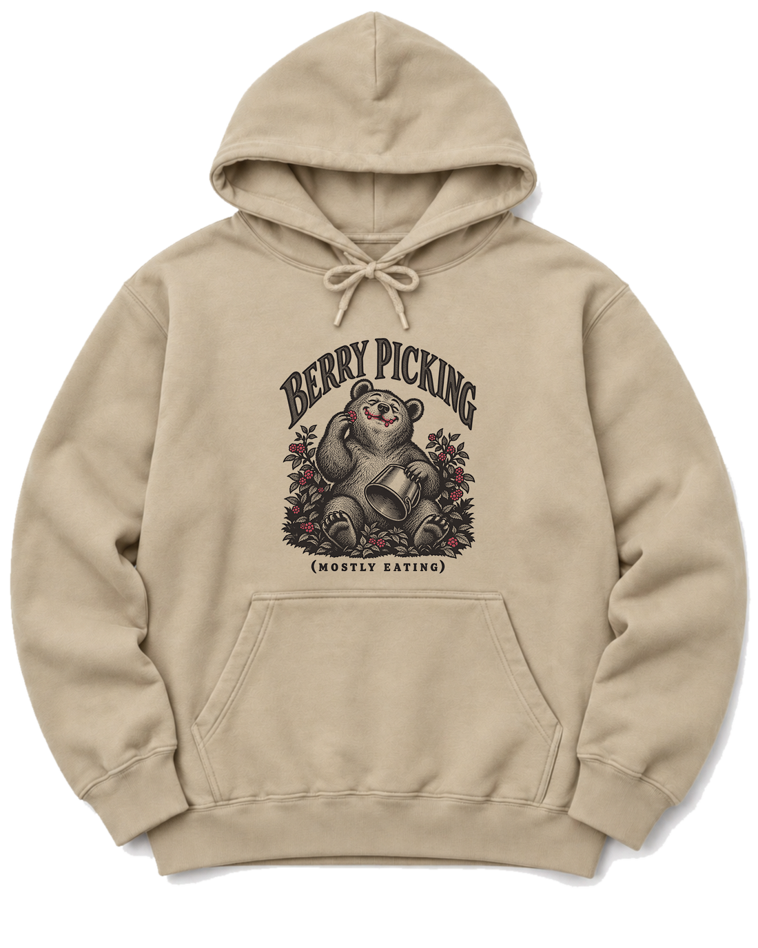 Berry Picking (Mostly Eating) Hoodie - Sand