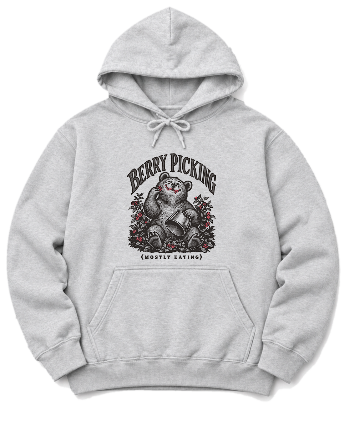 Berry Picking (Mostly Eating) Hoodie - Ash