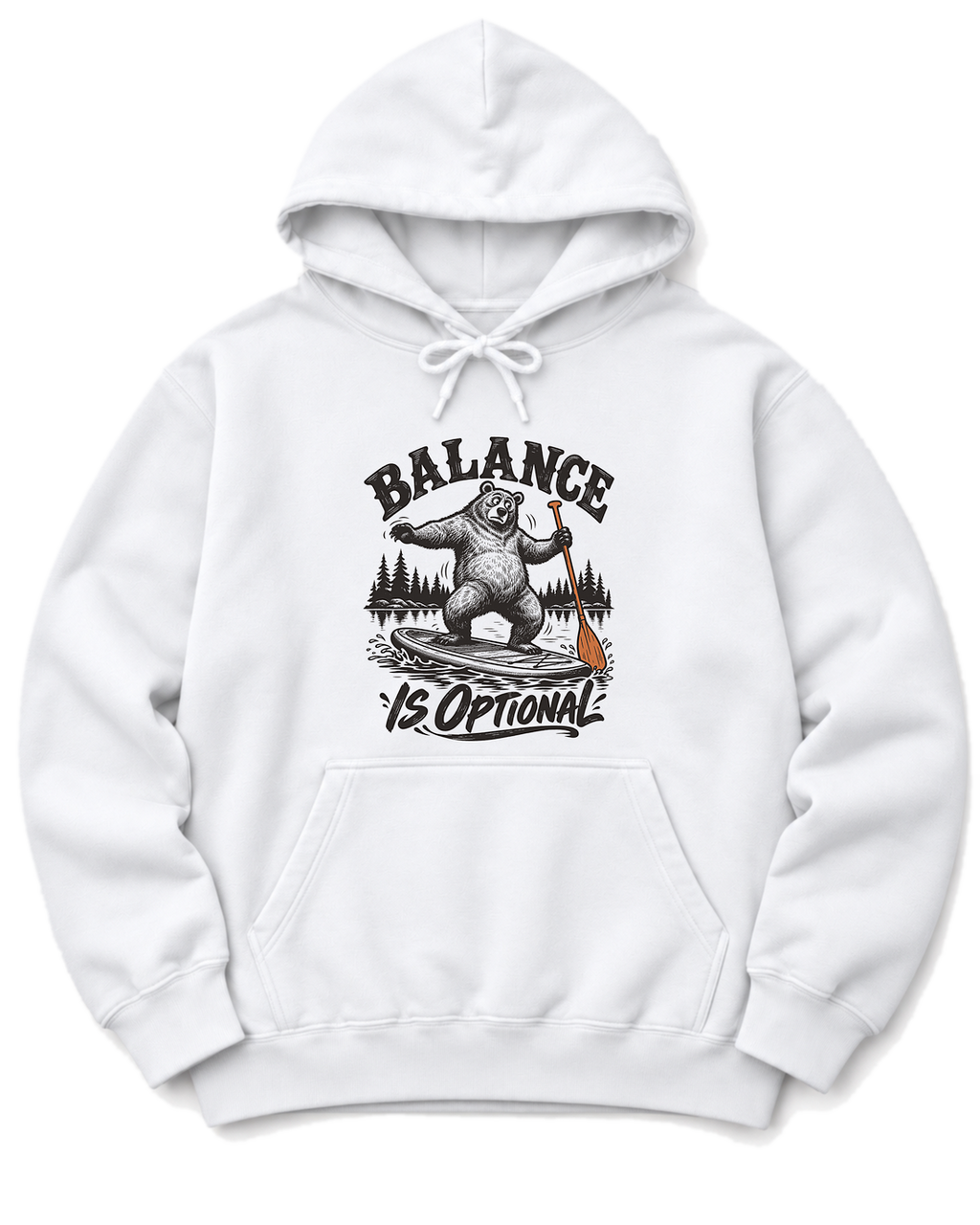 Balance Is Optional Hoodie - White