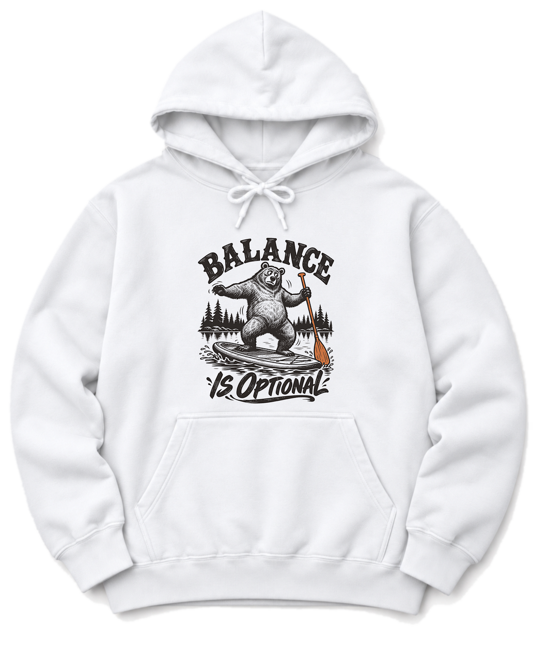 Balance Is Optional Hoodie - White