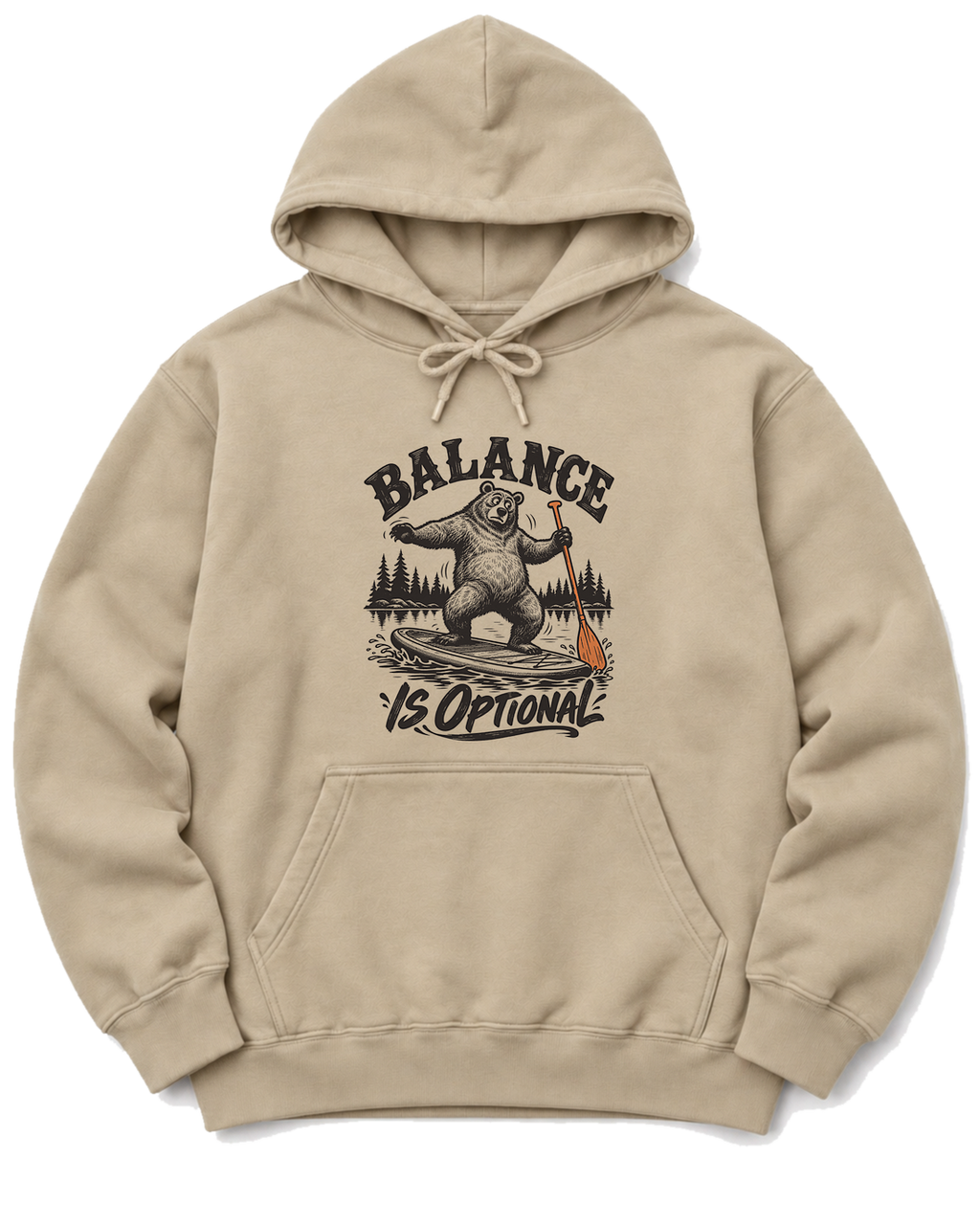 Balance Is Optional Hoodie - Sand