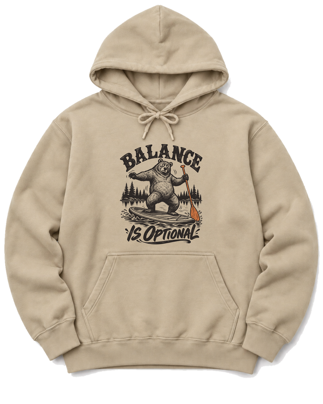 Balance Is Optional Hoodie - Sand